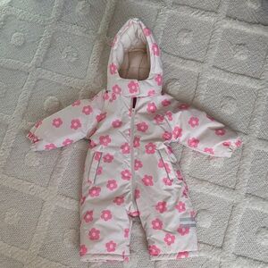 Zara Pink Floral Snowsuit